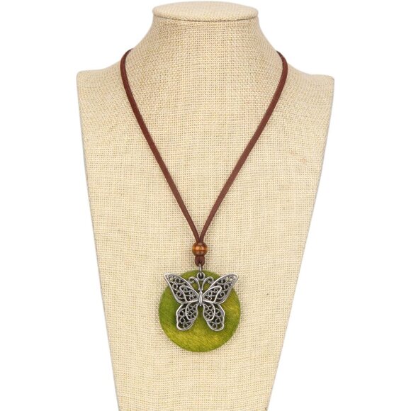 Bohemian Y Choker Necklace: Lightweight Leather and Wood for Unique Style - Picture 2 of 8